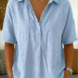 Bluse mit Kragen und Knopfleiste