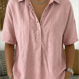 Bluse mit Kragen und Knopfleiste