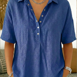 Bluse mit Kragen und Knopfleiste
