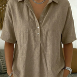Bluse mit Kragen und Knopfleiste