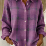 Renate | Locker geschnittener karierter Cardigan