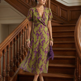 Virel | Entspanntes Blumenkleid in Midi-Länge