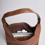 Suede Daily Leather Tote
