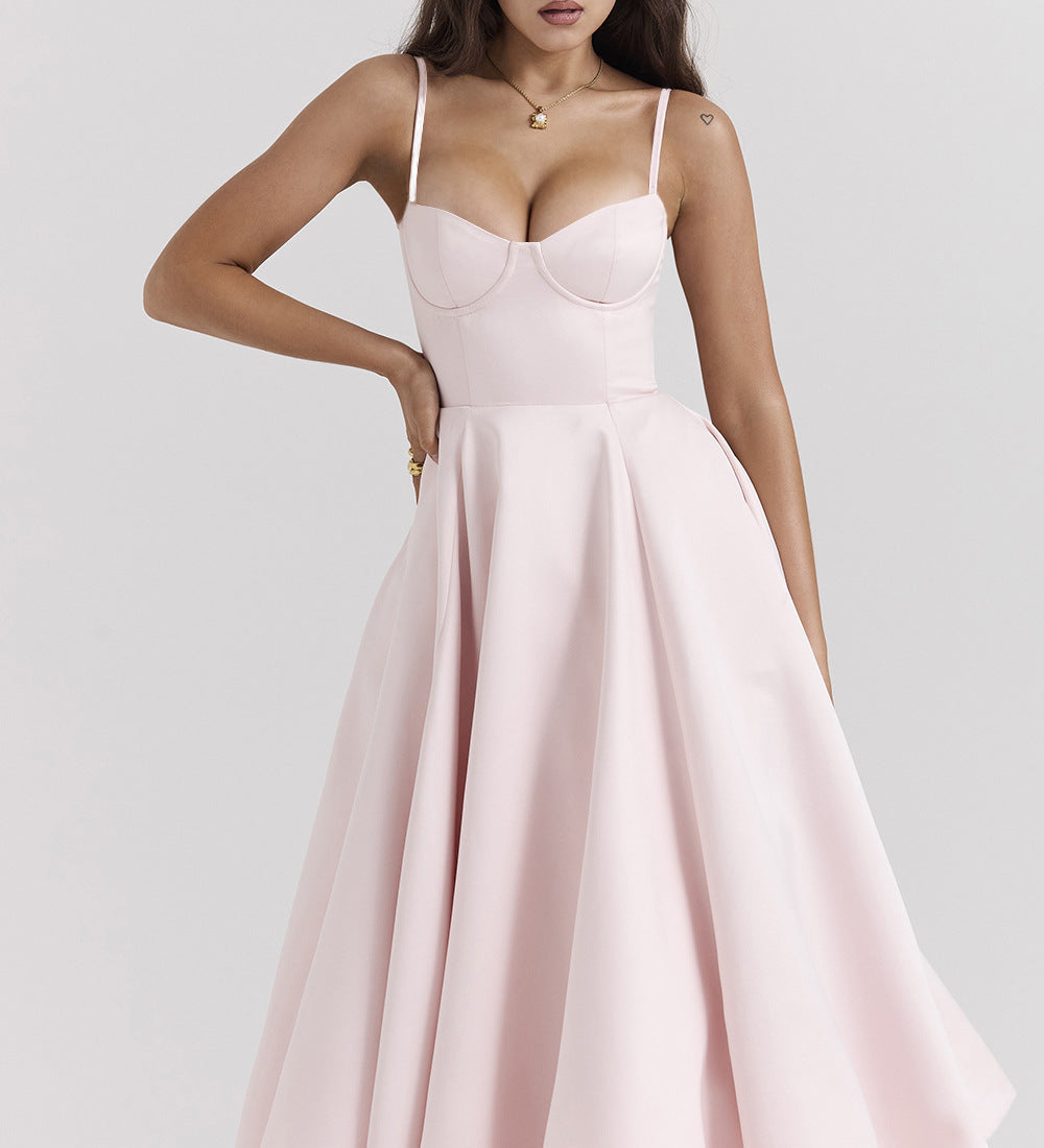 YLIANA | Romantisches Sommer Midi Kleid