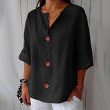 Van Elst Mode® | Minimalistische Bluse mit Vertikaler Struktur