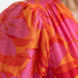 Willow | Florales V-Ausschnitt Midi-Kleid mit Puffärmeln