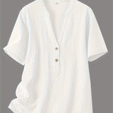 Van Elst Mode® | Elegante V-Ausschnitt Bluse