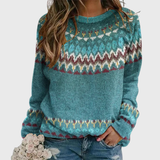 Eva | Bequemer Retro Wellen Pullover
