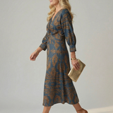 Lune | Natürliches Wickel-Midi-Kleid