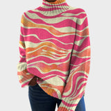 Hannah - Künstlerischer Strickrollkragenpullover