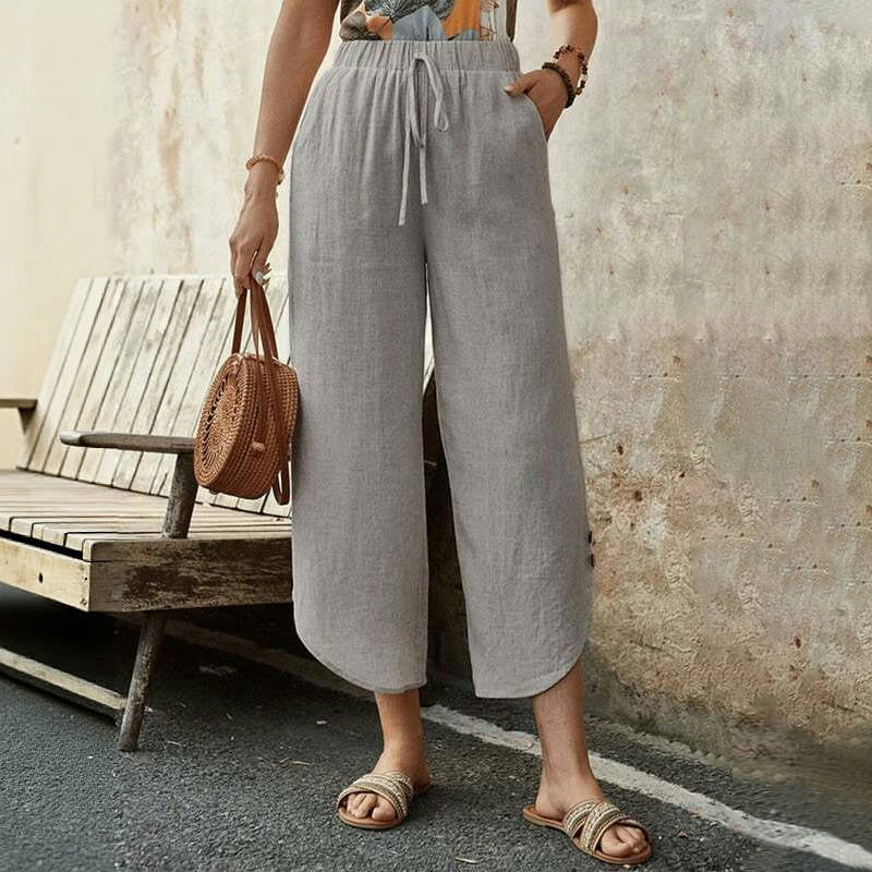 【Baumwolle und Leinen】Bequeme lässige Hose