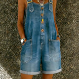 Zoe™ | Kurzer Denim-Overall mit Trägern