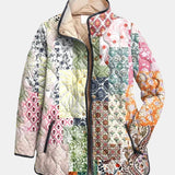 Suri | Lässige gesteppte Jacke mit floralem Druck