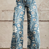 Van Elst Mode®| Elegante Boho-Hose mit Blumenmuster