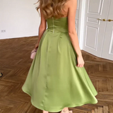 Liora | Elegantes Midi-Ohne-Träger-Kleid