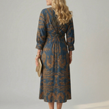 Lune | Natürliches Wickel-Midi-Kleid