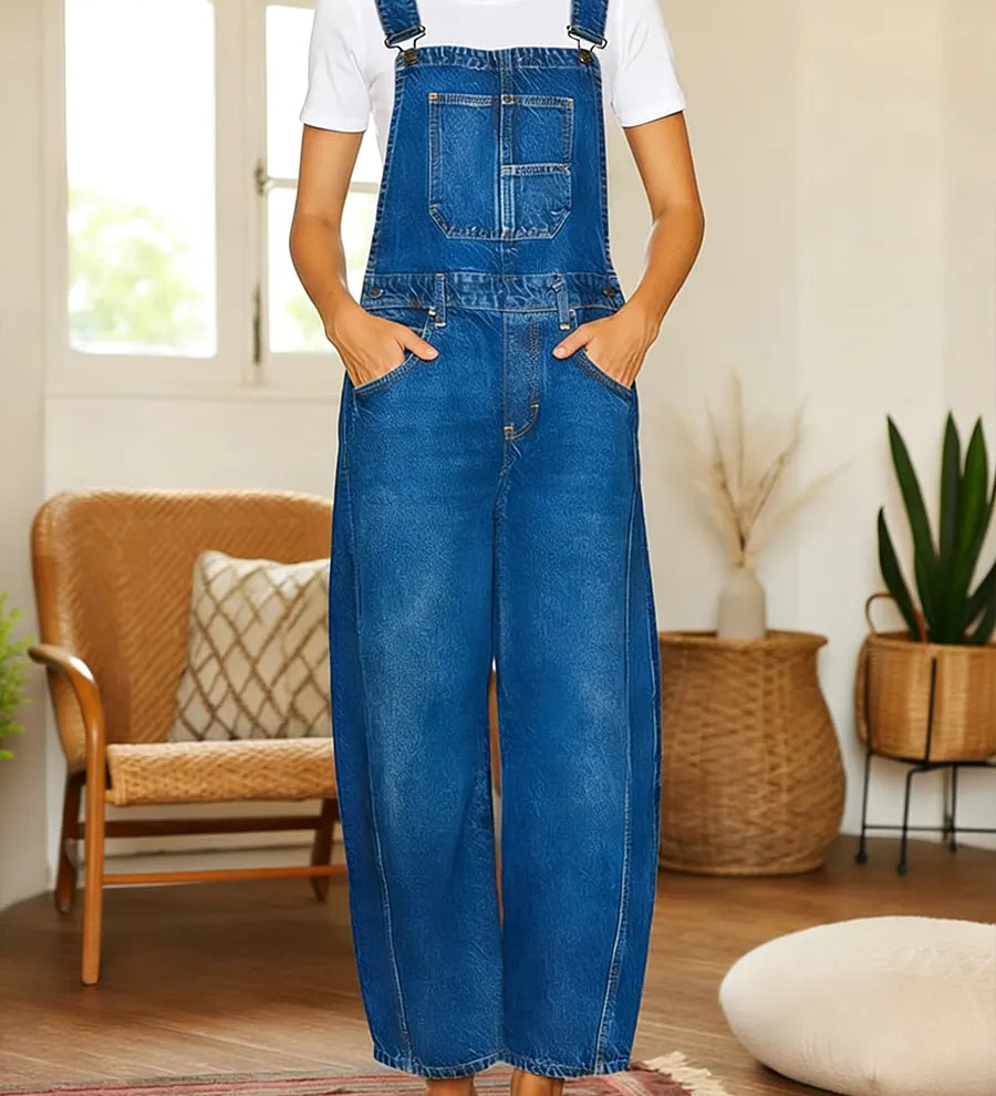 Nora™ | Latzhose aus Denim mit Taschen