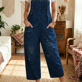 Aurevia™ | Latzhose aus Denim mit Vintage-Look