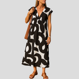 Azura™ – Ibiza Style Bequemes und Fließendes Kleid mit V-Ausschnitt