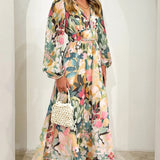 Celine | Weibliches Kleid mit Blumenmuster