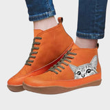 Hazel - Katzenliebhaber Kunstleder Stiefel