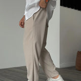 Herren Relax Fit Plissee Hose – Eleganter und Bequemer Alltags- und Business-Look