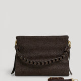 Braid Tasche aus Leder und Rafia Limited Edition Testa di Moro