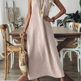 Clara | Ärmelloses Maxikleid