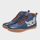 Hazel - Katzenliebhaber Kunstleder Stiefel