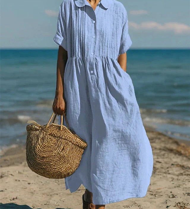 Alorie™ – Baumwollkleid mit Knöpfen