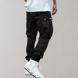 Herren Cargo Jogginghose – Lila Streetwear-Hose mit Reißverschlusstaschen & Bündchen