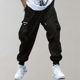 Herren Cargo Jogginghose – Lila Streetwear-Hose mit Reißverschlusstaschen & Bündchen