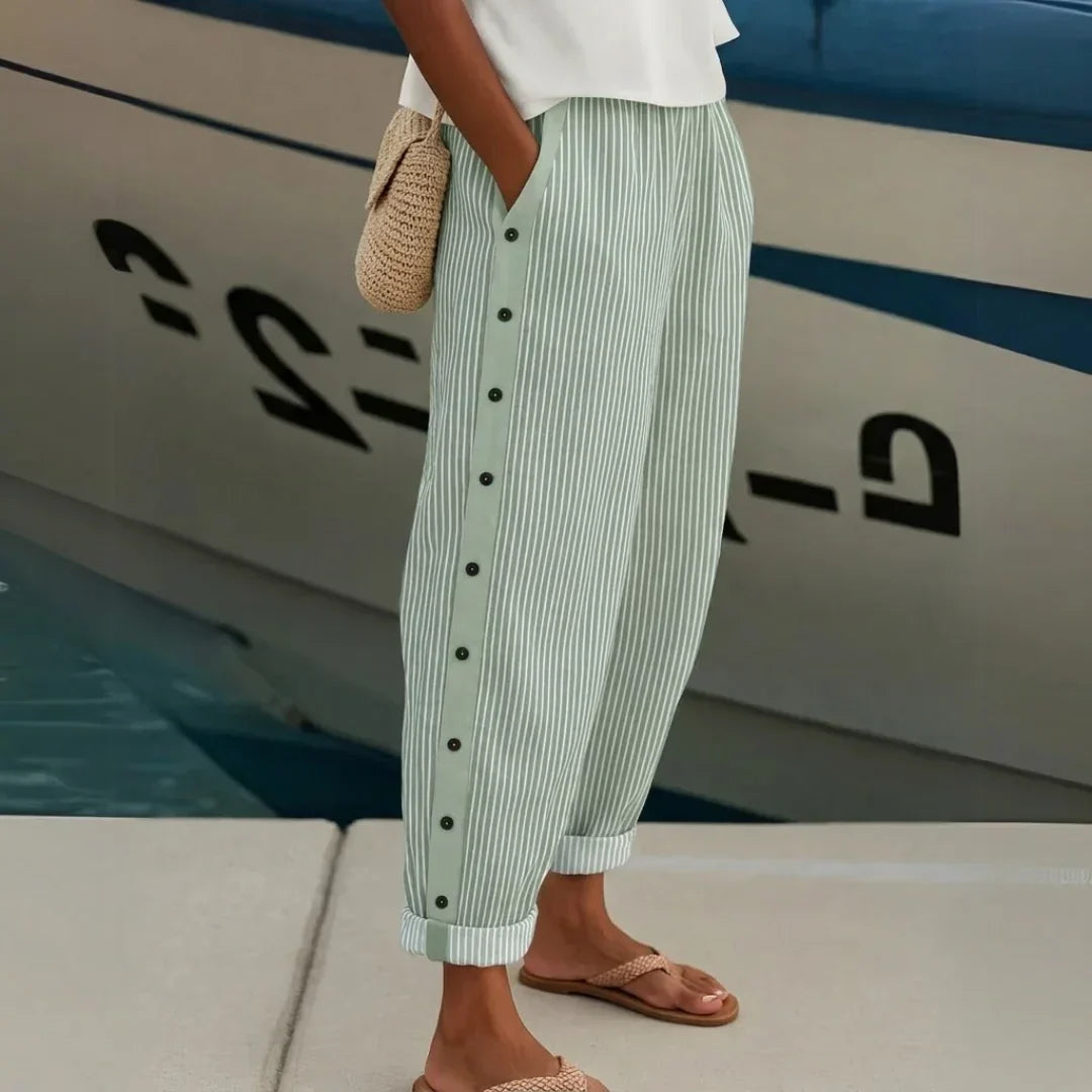 Portofino Leinen Gestreifte Hose