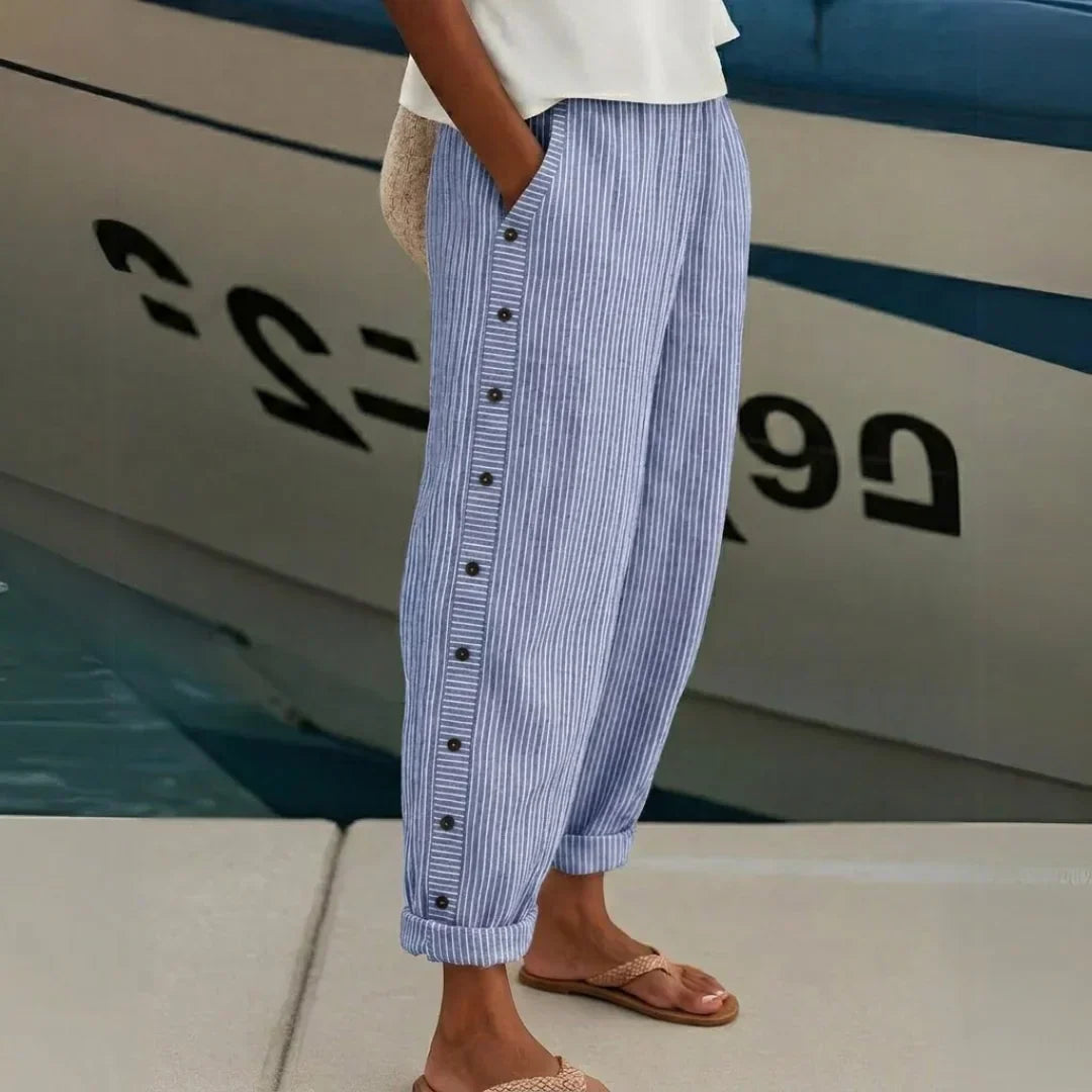 Portofino Leinen Gestreifte Hose