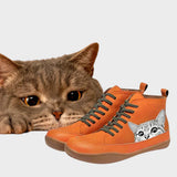 Hazel - Katzenliebhaber Kunstleder Stiefel