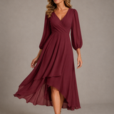 Mia™ | Elegantes V-Ausschnitt Langkleid