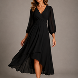 Mia™ | Elegantes V-Ausschnitt Langkleid