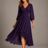 Mia™ | Elegantes V-Ausschnitt Langkleid