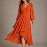 Mia™ | Elegantes V-Ausschnitt Langkleid