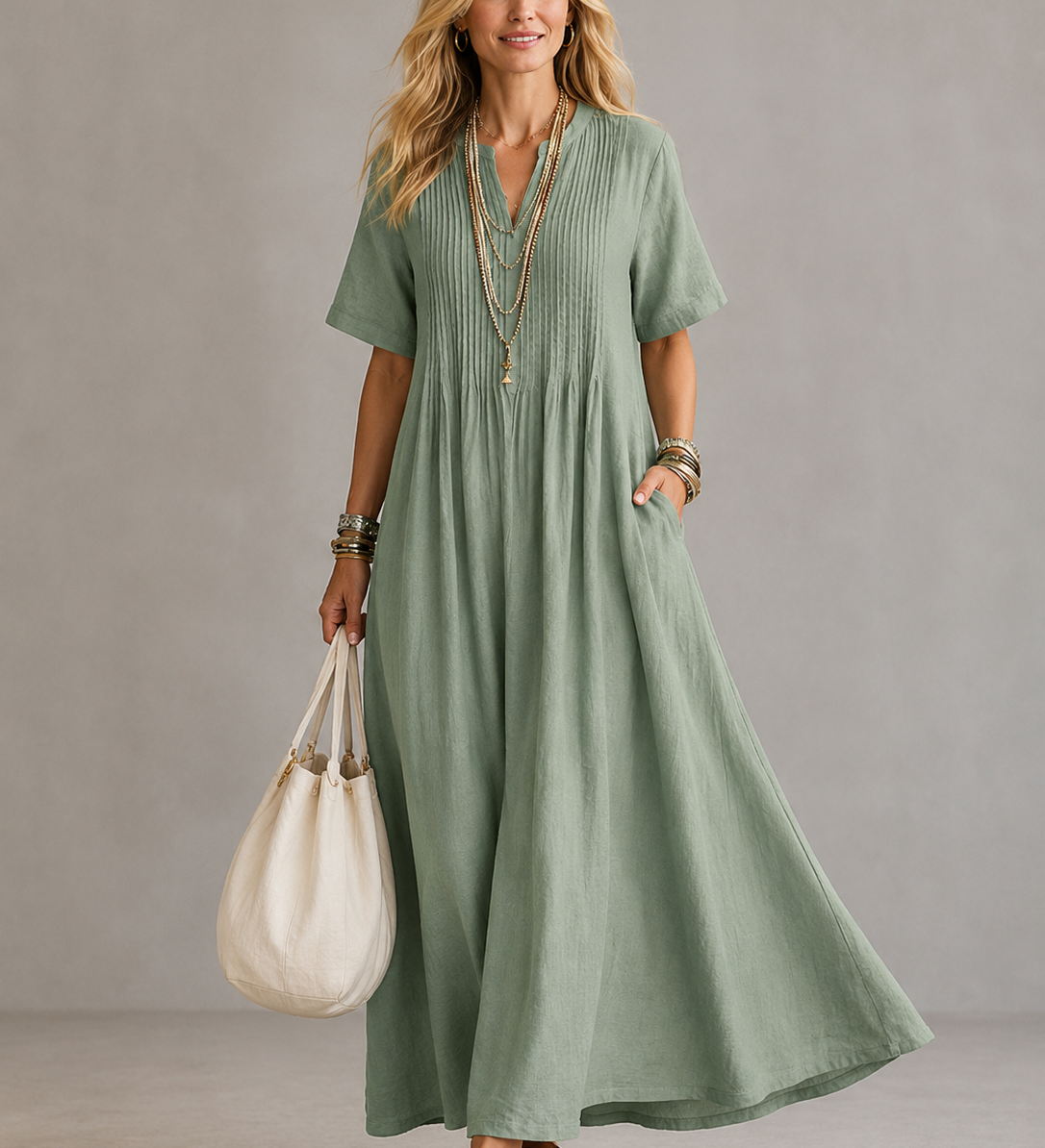 Nathalia™ | Plissiertes Kleid