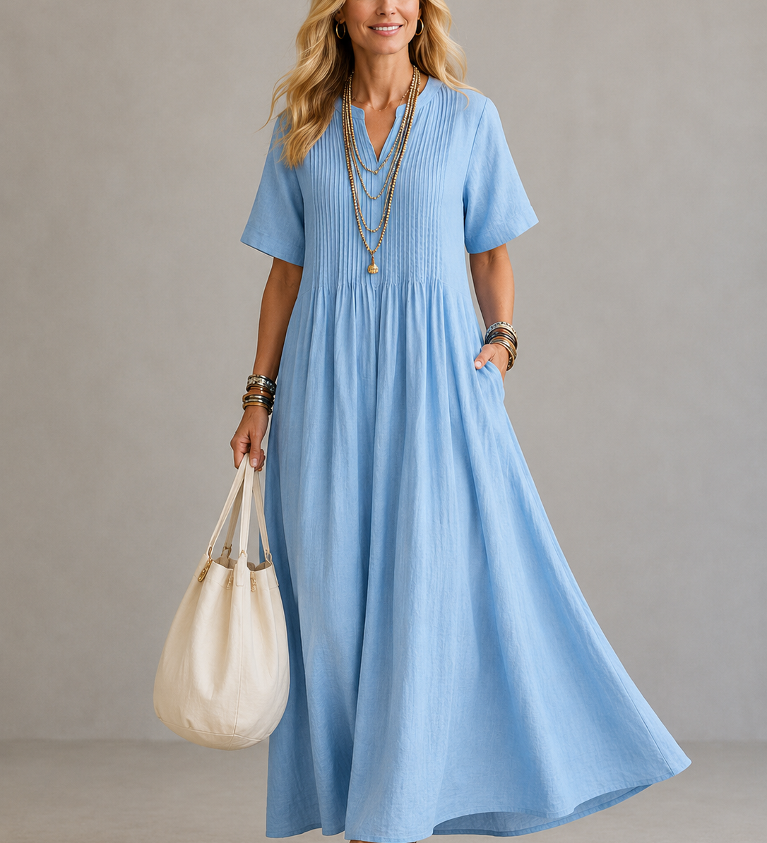 Nathalia™ | Plissiertes Kleid