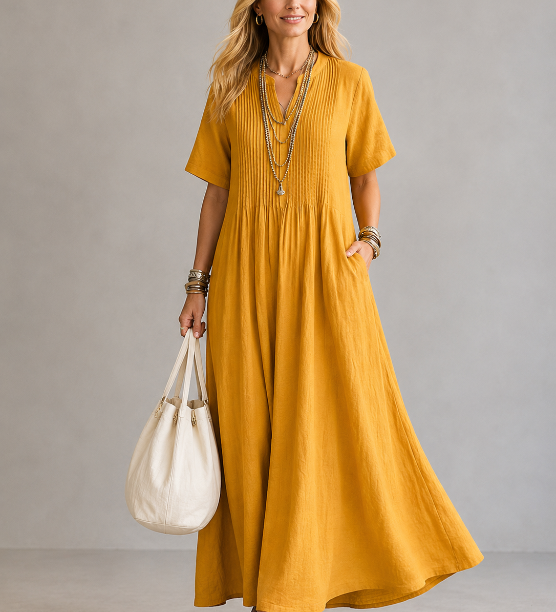 Nathalia™ | Plissiertes Kleid