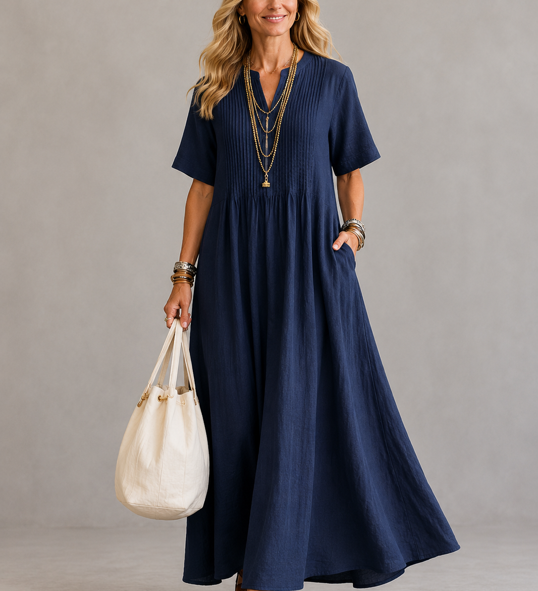 Nathalia™ | Plissiertes Kleid