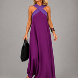 Velora™ | Cross Elegance Maxikleid