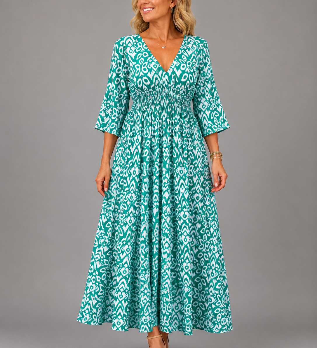 Althea™ | Bohemian Flow Midi Kleid