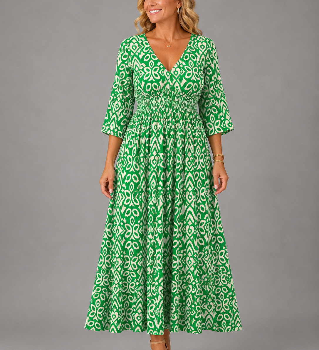 Althea™ | Bohemian Flow Midi Kleid