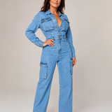 Eva™ | Eleganter Jeans-Overall