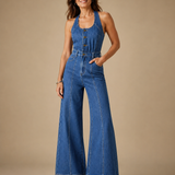 Celia™ | Jeansoverall mit U-Ausschnitt