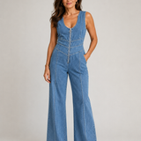 Alejandra™ | Eleganter Denim-Jumpsuit