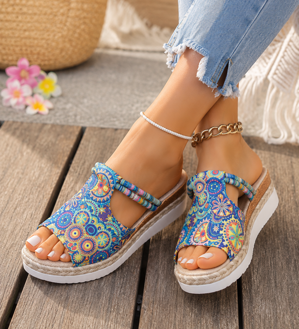 Mira | Sommer Wedge Sandalen